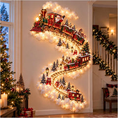 Christmas Magic Trail Wall Light, LED Cascading Christmas Wall Decor,F