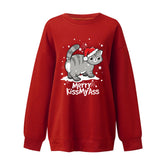 Merry Kiss MyAss Cat's New Christmas Hoodie