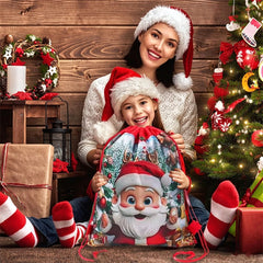 4-60pcs Christmas Drawstring Bags Non woven Sacks Xmas Wrapping Storage Bag for Christmas New Year Candy Goodie Gift Party Favor