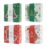 12PCS Festive Christmas Gift Boxes-Folding Packaging Boxes with Santa, bell&snowman Designs, Perfect for Holiday Party Favors