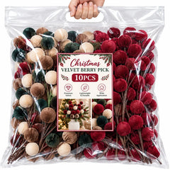 Christmas Velvet Ball Bouquet Christmas Tree Decoration Foam Ball Xmas Wreath Ornaments DIY Crafts Branches Hanging Decoration