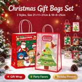 10-30PCS Christmas Gift Bag Apple Packaging Bag Kraft Paper Handbag PP Handbag Gift Wrapping Bag Red Green 2026 Style