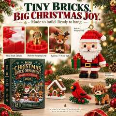 Christmas Advent Calendar 24 Days Mini Brick Ornaments DIY Building Blocks Countdown Gift Box Xmas Home Decor