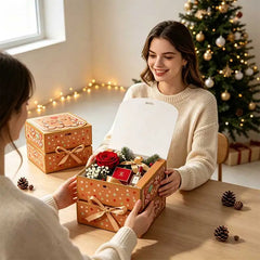1/5PCS Gingerbread Man Christmas Gift Box Holiday Candy Cookie Storage Box Xmas Party Present Packaging Decor