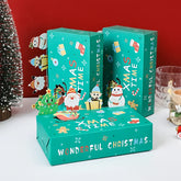 10Pcs Merry Christmas Kraft Paper Gift Box Cute Santa Claus Elk Cookie Gifts Packging Bags Happy New Year Navidad 2025