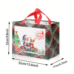 4/8pcs Christmas Gift Bag Santa Non-Woven Bag Christmas Decorations For Home Eco-friendly And Reusable New Year Packaging Bags