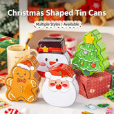 (Ce14)Christmas Themed Tin Candy Boxes Multiple Adorable Designs For Holiday Gift Giving Party Favors Home Decoration