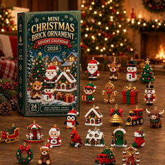 Christmas Advent Calendar 24 Days Mini Brick Ornaments DIY Building Blocks Countdown Gift Box Xmas Home Decor