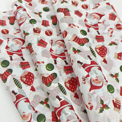 10/50Pcs Santa Claus And Christmas Gift Patterns, Santa Claus, Christmas Gifts, Handmade Packaging Paper, Holiday Decoration