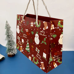 5/1pcs Cartoon Happy Christmas Holiday Gift Bag Cute Snowman Christmas Tree Cookies Christmas Stocking Handbag Gift Packaging