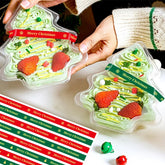 100pcs/pack Merry Christmas Wrapping Sticker Snowflake Xmas Gift Box Sealing Label for Cake Dessert Packaging Gift Decoration