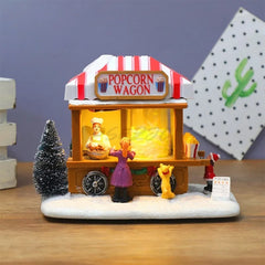 Christmas Glowing Music Snow Scenery House Showcase Home Furnishings Christmas Decorations Gifts