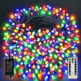 Outdoor Fairy Lights, 20M 200 Leds, Multicolour, Mains Powered