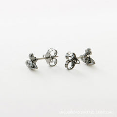 Mini Saturn Earrings - Black