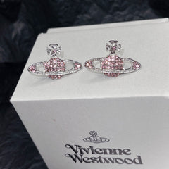 Ecocity Saturn Earrings, Gift Packaging - Pink Diamond
