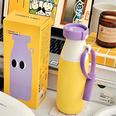 Large-capacity Stainless Steel Insulated Travel Mug With A Portable Straw Lid