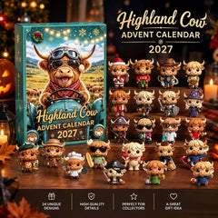 Highland Cow Advent Calendar 2026 Countdown 24 Day Halloween Xmas Figure 3D Gift
