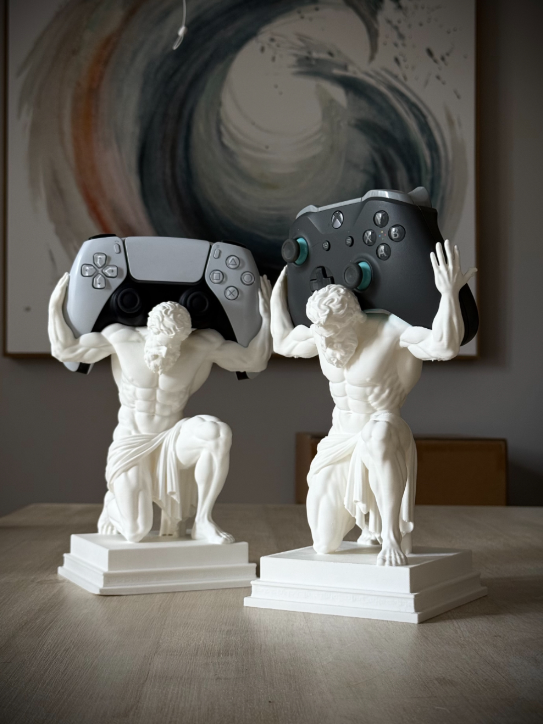 Titan God Figurine Stand for Xbox and PS5 Controllers, Glasses Holder