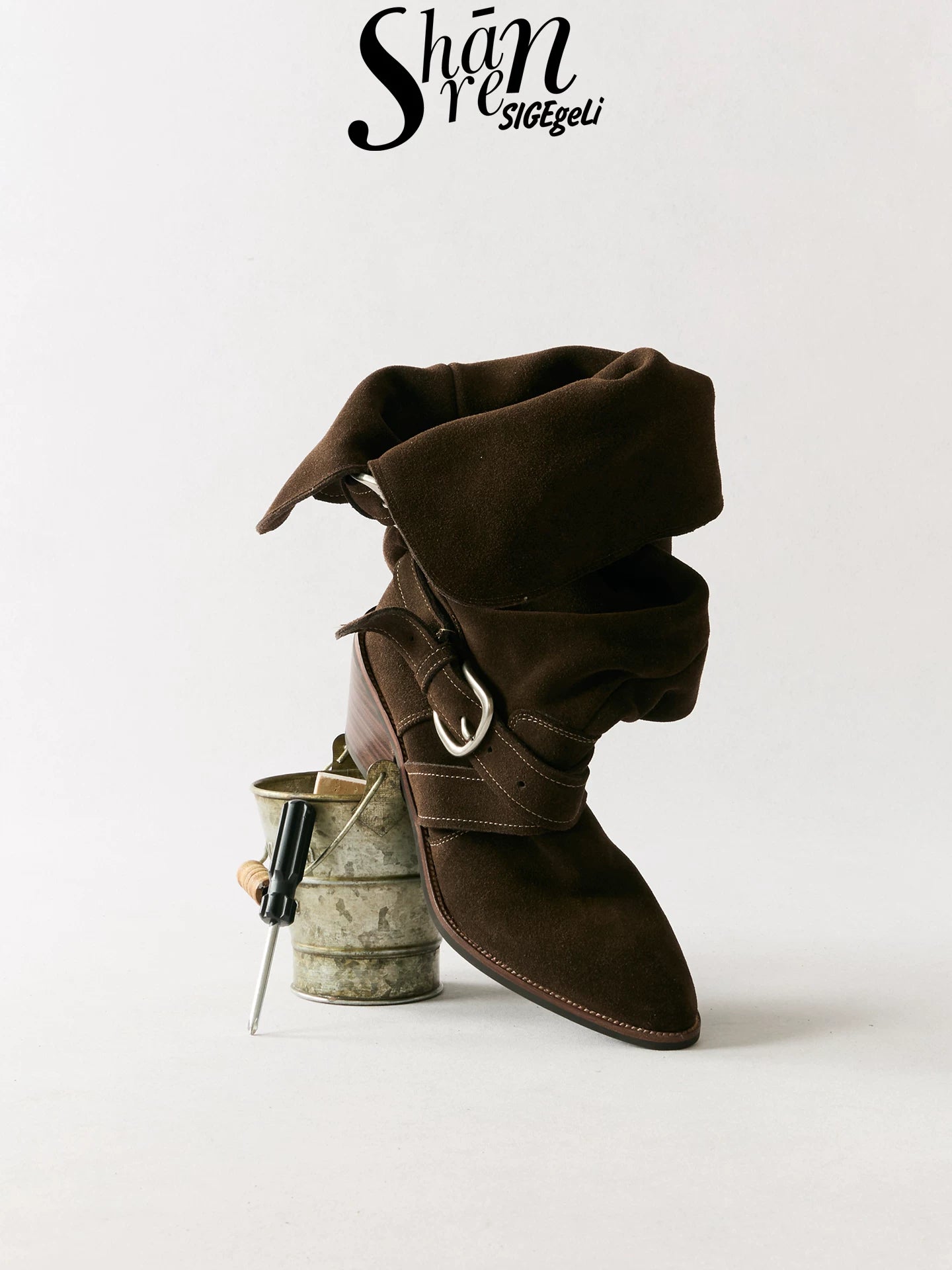 ShānRen Pointed Toe Three-Way Slouch Boots