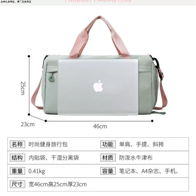 4S Travel Tote, Large Yoga Bag with Wet and Dry Compartments