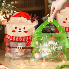 20/10PCS Christmas Gift Bags Halloween Candy Packaging For Biscuits Cookies Chocolate Xmas Festival Party Reusable Ziplock Bags