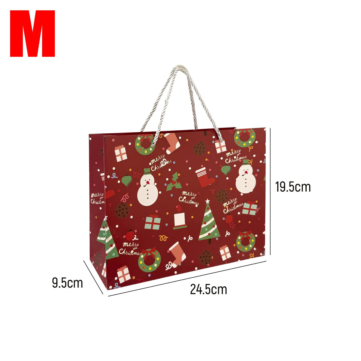 5/1pcs Cartoon Happy Christmas Holiday Gift Bag Cute Snowman Christmas Tree Cookies Christmas Stocking Handbag Gift Packaging