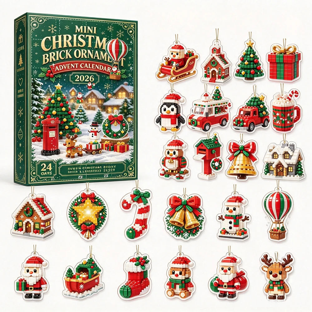 Christmas Building Block Pattern Advent Calendar,2027 Countdown Calendar Surprises Fidget for Adult Christmas Party Favors Gifts