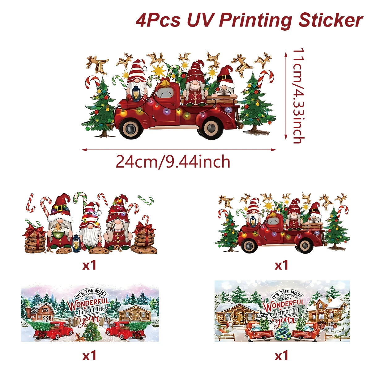 Christmas Gift Box Stickers Merry Christmas Decor For Home 2024 Navidad Kerst Xmas Decor Noel Kerst Happy New Year Gift 2025