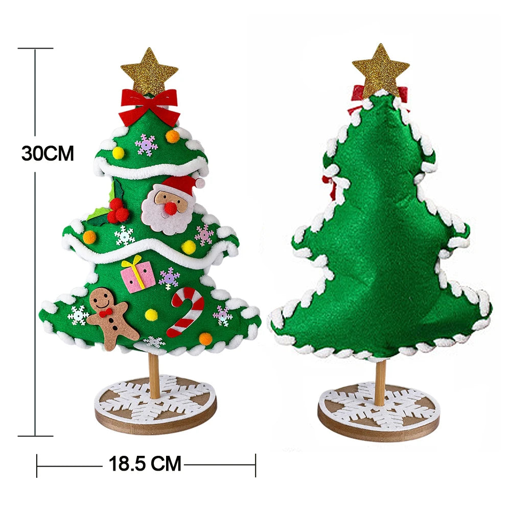 Christmas Tree Crafts Kits DIY Christmas Decoration Handmade Toys Puzzle Craft Kit Toys Christmas Gifts