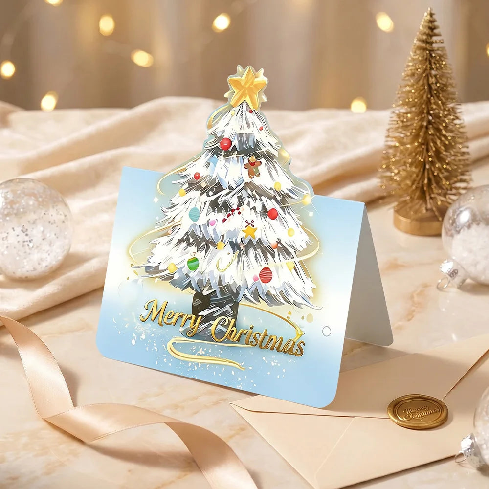 12 Pack 3D Pop Up Christmas Greeting Cards, Merry Christmas Cards Handmade Cards with Envelopes Xmas Gift Cards for Christmas