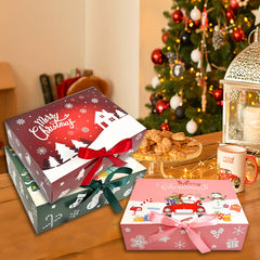 4/12pcs Large Christmas Gift Boxes with Lids - Elegant Party Favor Boxes, for Holiday Decorations, Wedding, Birthday, New Year'S