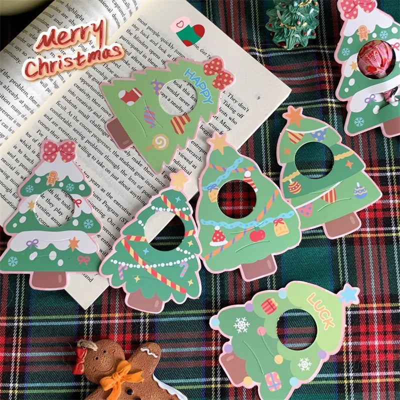 60pcs Christmas Tree Candy Cards Festival Party Decoration Christmas Supplies Candy Decoration Christmas Party Favors