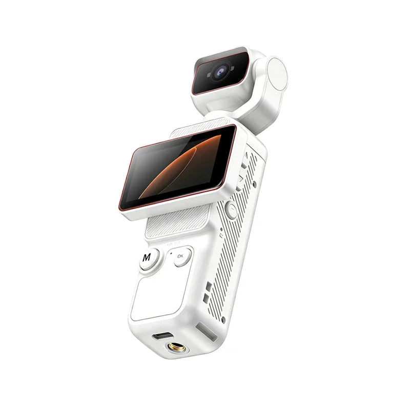 Lenovo 4K Handheld Gimbal Camera With Wi-Fi Transfer Image Stabilization HD Rotating Screen for Travel Outdoor Vlogging