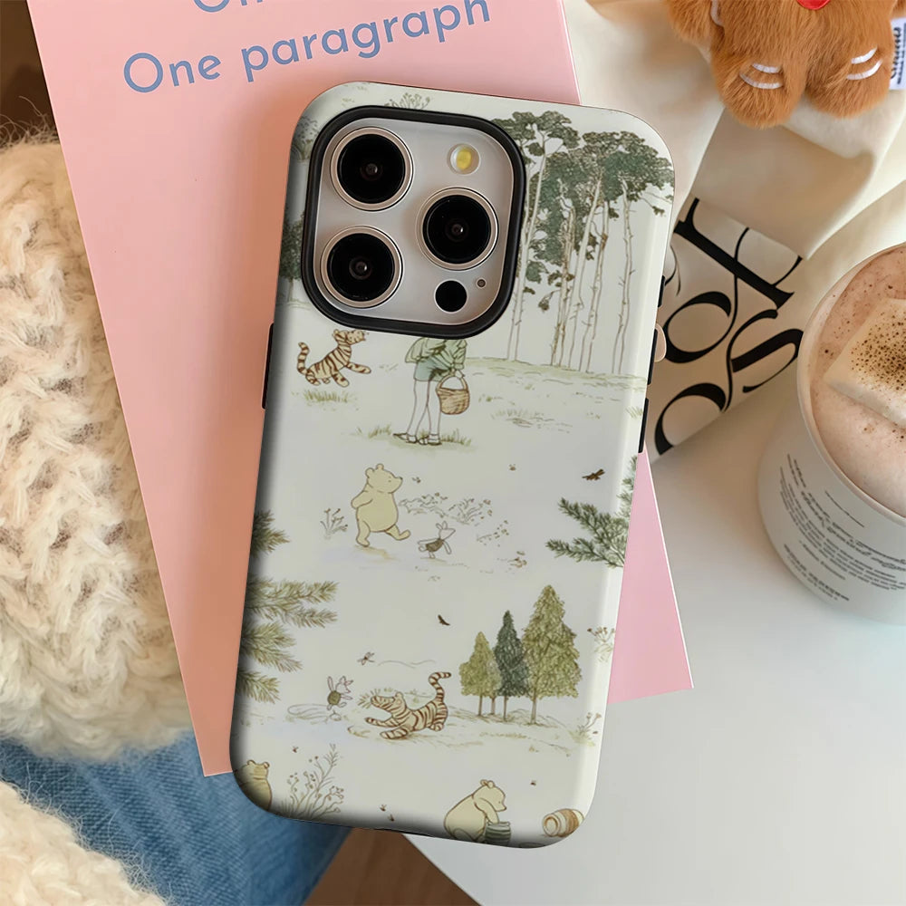 Bear Forest IPhone17 Must-Haves Phone Case for IPhone 17 16 15 14 13 12 11 Pro Max Plus Double-layer Back Cover