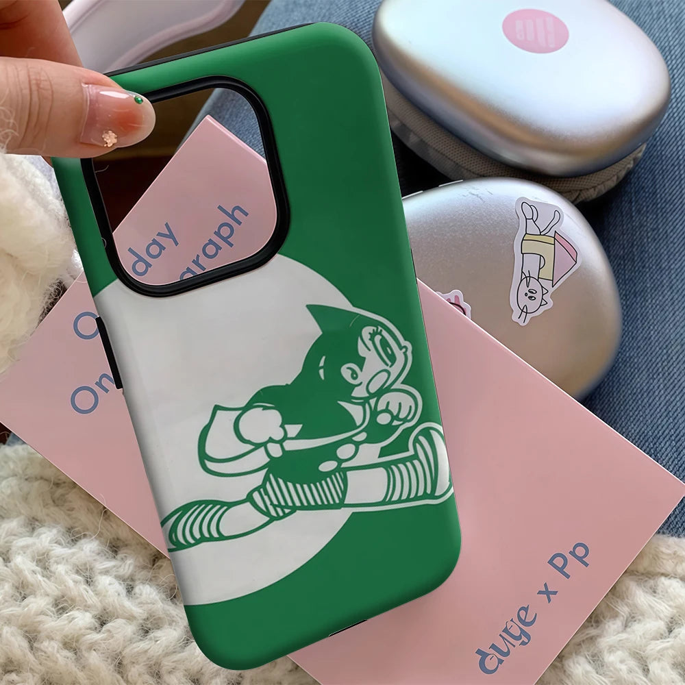 Astro Boy Running IPhone17 Must-Haves Phone Case for IPhone 17 16 15 14 13 12 11 Pro Max Plus Double-layer Back Cover