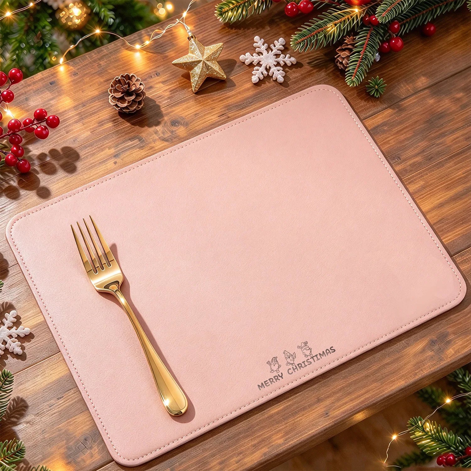 Christmas Decorations Christmas Placemats, Heat Insulation Table Mats, Bowl Pads, Atmosphere Western Table Mats