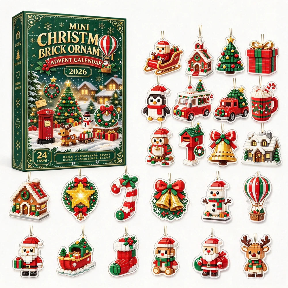 Christmas Building Block Pattern Advent Calendar,2027 Countdown Calendar Surprises Fidget for Adult Christmas Party Favors Gifts