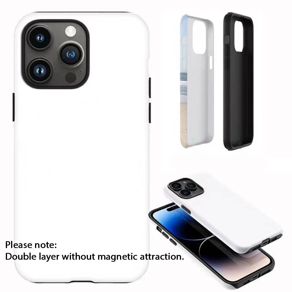 Bonjour Phone Case for iPhone 16 15 14 13 12 11 X XS XR XSMAX 7 8 Pro Max Plus Luxury Double-layer Back Cover