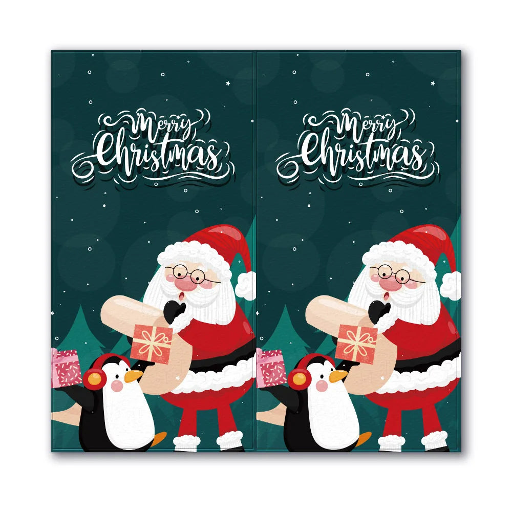 10-50Pcs New Merry Christmas Stickers 5x10cm Rectangle Red Christmas Gift Box Decor Seal Sticker Cute Santa Stickers Stationery