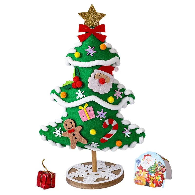 Christmas Tree Crafts Kits DIY Christmas Decoration Handmade Toys Puzzle Craft Kit Toys Christmas Gifts