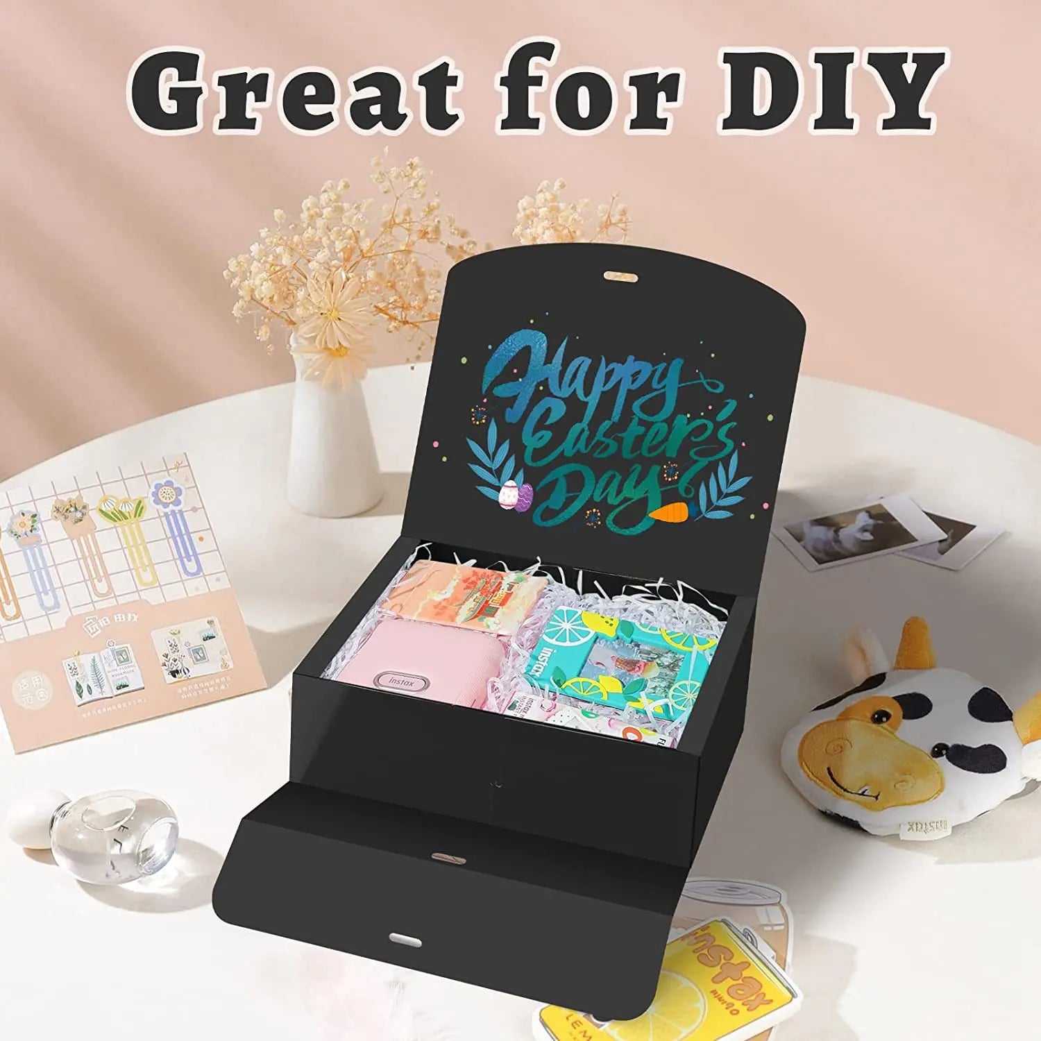 5pcs Gift Boxes with Lids Kraft Paper Gift Boxes for Presents Wedding Christmas Birthday Party Bridesmaid Proposal Boxes