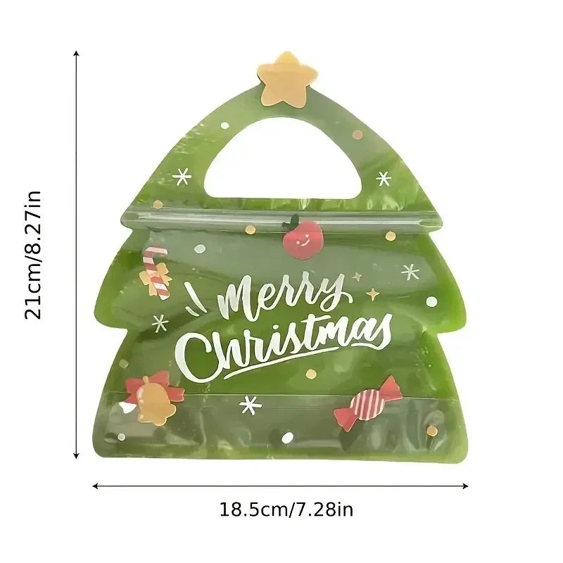 20/10PCS Christmas Gift Bags Halloween Candy Packaging For Biscuits Cookies Chocolate Xmas Festival Party Reusable Ziplock Bags