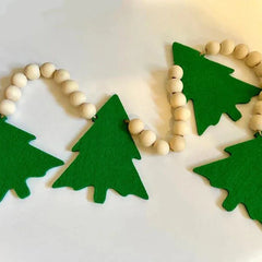 Christmas tree banner garland  Merry Xmas rustic Farmhouse home Fireplace Mantle Wall patio Front Door Porch decoration sign