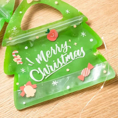 20/10PCS Christmas Gift Bags Halloween Candy Packaging For Biscuits Cookies Chocolate Xmas Festival Party Reusable Ziplock Bags