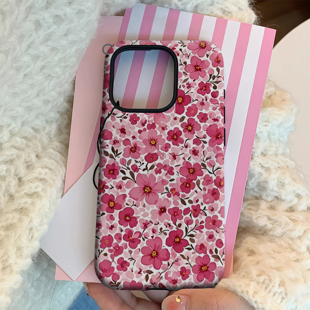 Blush Cherry Blossom IPhone17 Must-Haves Phone Case for IPhone 17 16 15 14 13 12 Pro Max Plus Double-layer Back Cover