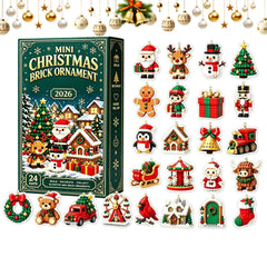 Christmas Advent Calendar 24 Days Mini Brick Ornaments Unique Simulation Building Blocks Countdown Gift Box Xmas Home Decor
