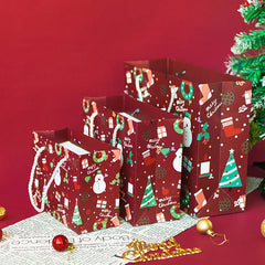 5/1pcs Cartoon Happy Christmas Holiday Gift Bag Cute Snowman Christmas Tree Cookies Christmas Stocking Handbag Gift Packaging