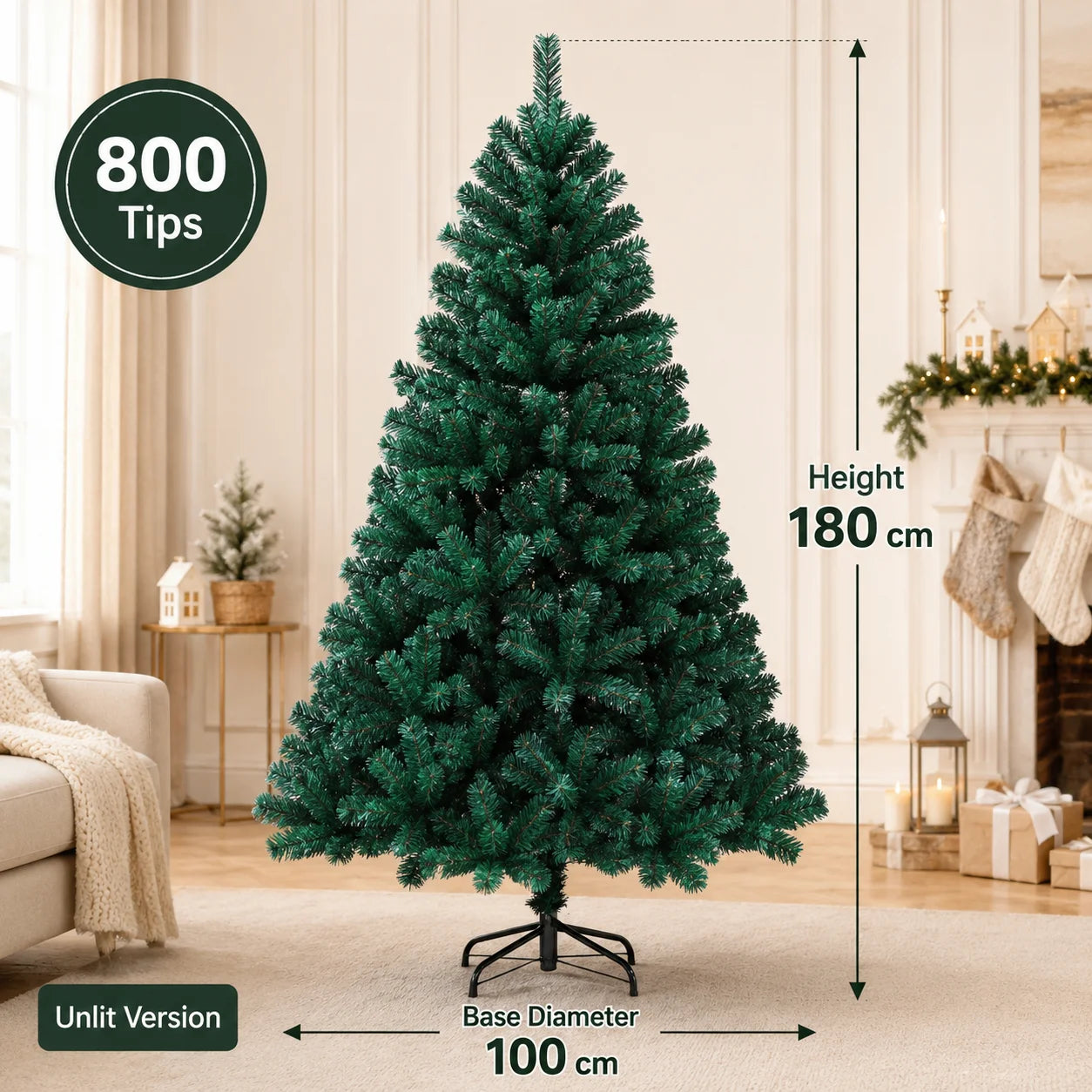 Large Artificial Christmas Tree PVC Encrypted with LED Lights Christmas Tree 120m To 300cm Family Christmas New Yea Party Decor
