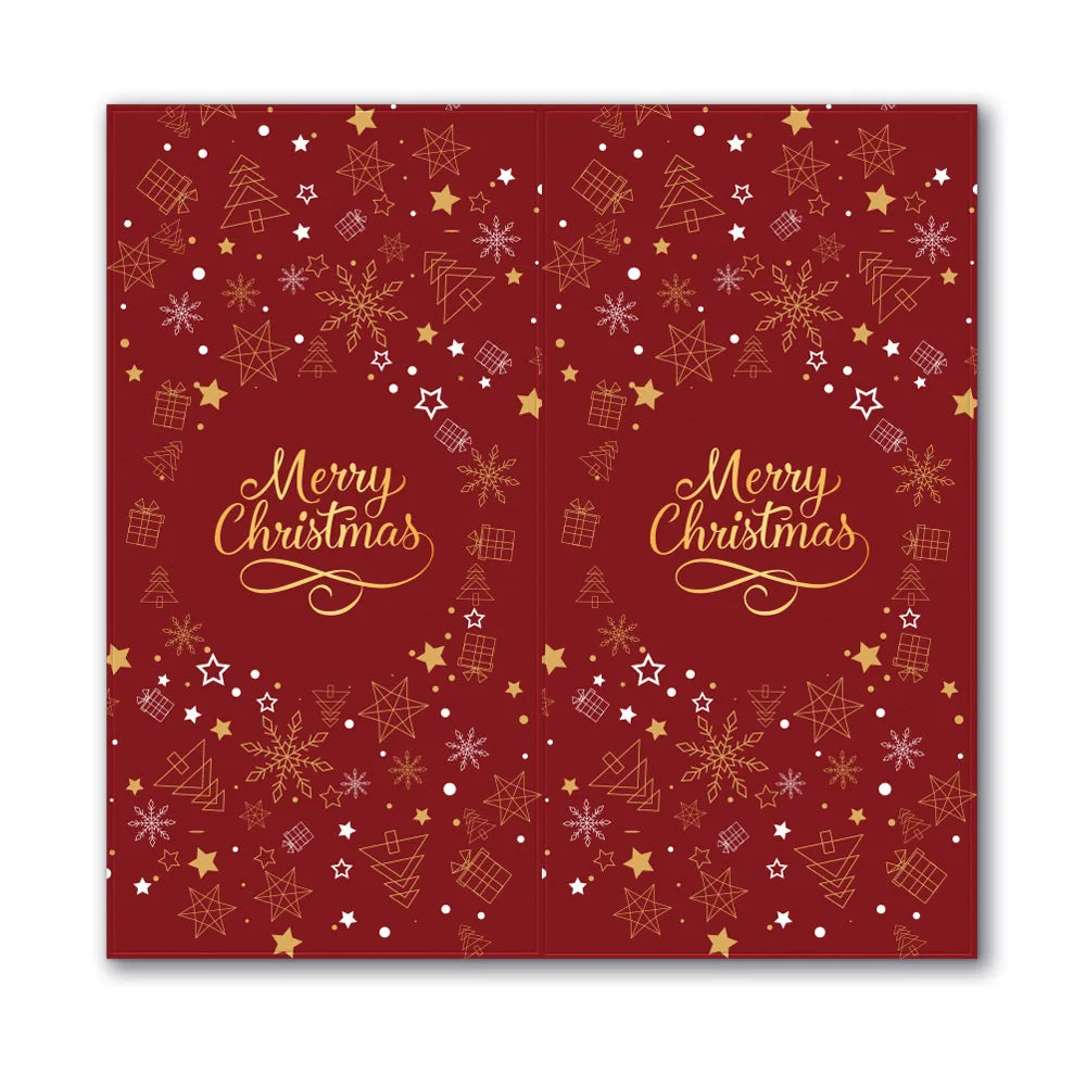 10-50Pcs New Merry Christmas Stickers 5x10cm Rectangle Red Christmas Gift Box Decor Seal Sticker Cute Santa Stickers Stationery