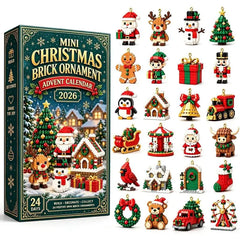 Christmas Advent Calendar 24 Days Mini Brick Ornaments DIY Building Blocks Countdown Gift Box Xmas Home Decor